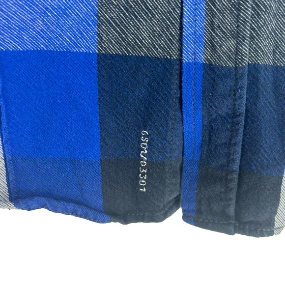 G Star Raw plaid Flannel snap front mens collared Shirt Large outdoor GRSD - Picture 5 of 8